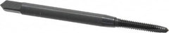 OSG - #3-48 UNC, 2 Flute, Oxide Finish, Vanadium High Speed Steel Spiral Point Tap - Plug Chamfer, Right Hand Thread, 1-13/16" OAL, 1/2" Thread Length, 0.141" Shank Diam, 2B Class of Fit, Series 280 - Exact Tooling