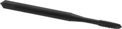 OSG - #4-40 UNC, 2 Flute, Oxide Finish, Vanadium High Speed Steel Spiral Point Tap - Plug Chamfer, Right Hand Thread, 1-7/8" OAL, 9/16" Thread Length, 0.141" Shank Diam, Series 280 - Exact Tooling