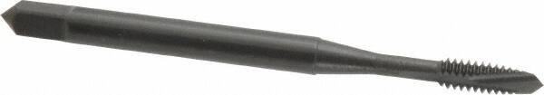 OSG - #4-40 UNC, 2 Flute, Oxide Finish, Vanadium High Speed Steel Spiral Point Tap - Plug Chamfer, Right Hand Thread, 1-7/8" OAL, 9/16" Thread Length, 0.141" Shank Diam, Series 280 - Exact Tooling