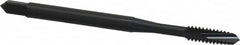 OSG - #6-32 UNC, 2 Flute, Oxide Finish, Vanadium High Speed Steel Spiral Point Tap - Plug Chamfer, Right Hand Thread, 2" OAL, 11/16" Thread Length, 0.141" Shank Diam, 2B Class of Fit, Series 280 - Exact Tooling