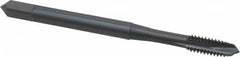 OSG - #8-32 UNC, 3 Flute, Oxide Finish, Vanadium High Speed Steel Spiral Point Tap - Plug Chamfer, Right Hand Thread, 2-1/8" OAL, 3/4" Thread Length, 0.168" Shank Diam, Series 280 - Exact Tooling