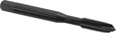 OSG - 1/4-28 UNF, 3 Flute, Oxide Finish, Vanadium High Speed Steel Spiral Point Tap - Plug Chamfer, Right Hand Thread, 2-1/2" OAL, 1" Thread Length, 0.255" Shank Diam, Series 280 - Exact Tooling