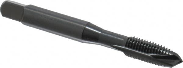 OSG - 5/16-24 UNF, 3 Flute, Oxide Finish, Vanadium High Speed Steel Spiral Point Tap - Plug Chamfer, Right Hand Thread, 2-23/32" OAL, 1-1/8" Thread Length, 0.318" Shank Diam, Series 280 - Exact Tooling