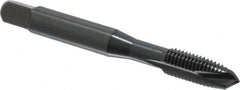 OSG - 5/16-24 UNF, 3 Flute, Oxide Finish, Vanadium High Speed Steel Spiral Point Tap - Plug Chamfer, Right Hand Thread, 2-23/32" OAL, 1-1/8" Thread Length, 0.318" Shank Diam, Series 280 - Exact Tooling