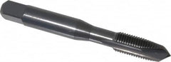 OSG - 3/8-24 UNF, 3 Flute, Oxide Finish, Vanadium High Speed Steel Spiral Point Tap - Plug Chamfer, Right Hand Thread, 2-15/16" OAL, 1-1/4" Thread Length, 0.381" Shank Diam, 2B Class of Fit, Series 280 - Exact Tooling