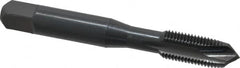 OSG - 3/8-24 UNF, 3 Flute, Oxide Finish, Vanadium High Speed Steel Spiral Point Tap - Plug Chamfer, Right Hand Thread, 2-15/16" OAL, 1-1/4" Thread Length, 0.381" Shank Diam, Series 280 - Exact Tooling