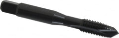 OSG - 3/8-24 UNF, 3 Flute, Oxide Finish, Vanadium High Speed Steel Spiral Point Tap - Plug Chamfer, Right Hand Thread, 2-15/16" OAL, 1-1/4" Thread Length, 0.381" Shank Diam, Series 280 - Exact Tooling
