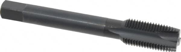 OSG - 1/2-20 UNF, 3 Flute, Oxide Finish, Vanadium High Speed Steel Spiral Point Tap - Plug Chamfer, Right Hand Thread, 3-3/8" OAL, 1-21/32" Thread Length, 0.367" Shank Diam, Series 280 - Exact Tooling