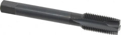 OSG - 1/2-20 UNF, 3 Flute, Oxide Finish, Vanadium High Speed Steel Spiral Point Tap - Plug Chamfer, Right Hand Thread, 3-3/8" OAL, 1-21/32" Thread Length, 0.367" Shank Diam, Series 280 - Exact Tooling