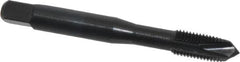 OSG - M8x1.00 Metric Fine, 3 Flute, Oxide Finish, Vanadium High Speed Steel Spiral Point Tap - Plug Chamfer, Right Hand Thread, 2-23/32" OAL, 1-1/8" Thread Length, 0.318" Shank Diam, Series 289 - Exact Tooling