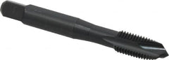 OSG - M10x1.25 Metric Fine, 3 Flute, Oxide Finish, Vanadium High Speed Steel Spiral Point Tap - Plug Chamfer, Right Hand Thread, 2-15/16" OAL, 1-1/4" Thread Length, 0.381" Shank Diam, Series 289 - Exact Tooling