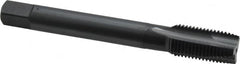 OSG - M12x1.25 Metric Fine, 3 Flute, Oxide Finish, Vanadium High Speed Steel Spiral Point Tap - Plug Chamfer, Right Hand Thread, 3-3/8" OAL, 1-21/32" Thread Length, 0.367" Shank Diam, Series 289 - Exact Tooling