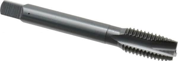 OSG - M12x1.75 Metric Coarse, 3 Flute, Oxide Finish, Vanadium High Speed Steel Spiral Point Tap - Plug Chamfer, Right Hand Thread, 3-3/8" OAL, 1-21/32" Thread Length, 0.367" Shank Diam, 6H Class of Fit, Series 289 - Exact Tooling