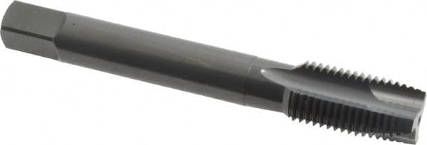 OSG - M14x1.50 Metric Fine, 3 Flute, Oxide Finish, Vanadium High Speed Steel Spiral Point Tap - Plug Chamfer, Right Hand Thread, 3-19/32" OAL, 1-21/32" Thread Length, 0.429" Shank Diam, Series 289 - Exact Tooling