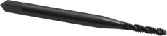 OSG - #2-56 UNC 2 Flute 2B Modified Bottoming Spiral Flute Tap - Vanadium High Speed Steel, Oxide Finish, 1-3/4" OAL, Right Hand Flute, Right Hand Thread, H2, Series 290 - Exact Tooling
