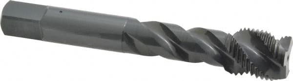 OSG - M16x1.50 Metric Fine 3 Flute Modified Bottoming Spiral Flute Tap - Vanadium High Speed Steel, Oxide Finish, 3-13/16" OAL, Right Hand Flute, Right Hand Thread, D6, Series 299 - Exact Tooling