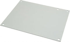 Cooper B-Line - 6-1/4" OAW x 8-1/4" OAH Powder Coat Finish Electrical Enclosure Nonperforated Panel - 10" x 8" Box, 14 Gauge Steel, Use with 1084-1/1086 RHC/1086-1 - Exact Tooling