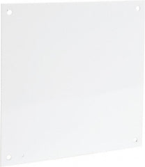 Cooper B-Line - 17" OAW x 17" OAH Powder Coat Finish Electrical Enclosure Nonperforated Panel - 20" x 20" Box, 12 Gauge Steel, Use with 20208RHC - Exact Tooling