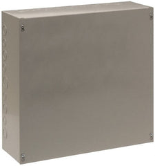 Cooper B-Line - Steel Junction Box Enclosure Screw Flat Cover - NEMA 1, 24" Wide x 24" High x 8" Deep - Exact Tooling