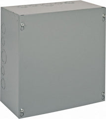 Cooper B-Line - Steel Junction Box Enclosure Screw Flat Cover - NEMA 1, 12" Wide x 12" High x 6" Deep - Exact Tooling