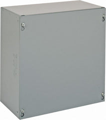 Cooper B-Line - Steel Junction Box Enclosure Screw Flat Cover - NEMA 1, 12" Wide x 12" High x 6" Deep - Exact Tooling