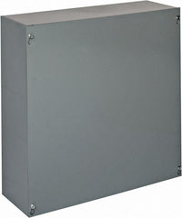 Cooper B-Line - Steel Junction Box Enclosure Screw Flat Cover - NEMA 1, 18" Wide x 18" High x 6" Deep - Exact Tooling