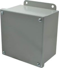 Cooper B-Line - Steel Standard Enclosure Screw Flat Cover - NEMA 12, 13, 6" Wide x 6" High x 4" Deep, Dirt-tight & Dust-tight - Exact Tooling