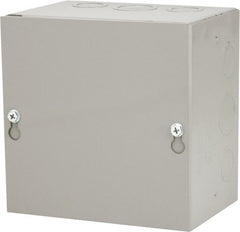 Cooper B-Line - Steel Junction Box Enclosure Screw Flat Cover - NEMA 1, 6" Wide x 6" High x 4" Deep - Exact Tooling