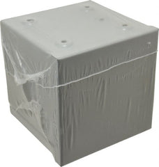 Cooper B-Line - Steel Junction Box Enclosure Screw Flat Cover - NEMA 3R, 6" Wide x 6" High x 6" Deep, Rainproof - Exact Tooling