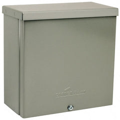 Cooper B-Line - Steel Junction Box Enclosure Screw Flat Cover - NEMA 3R, 8" Wide x 8" High x 4" Deep, Rainproof - Exact Tooling