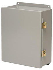 Cooper B-Line - Steel Standard Enclosure Hinge Flat Cover - NEMA 12, 13, 12" Wide x 14" High x 6" Deep, Dirt-tight & Dust-tight - Exact Tooling