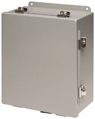 Cooper B-Line - Steel Standard Enclosure Hinge Flat Cover - NEMA 4, 12, 13, 10" Wide x 12" High x 5" Deep, Rainproof & Watertight - Exact Tooling