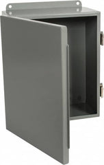 Cooper B-Line - Steel Standard Enclosure Hinge Flat Cover - NEMA 12, 13, 10" Wide x 12" High x 5" Deep, Dirt-tight & Dust-tight - Exact Tooling