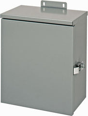 Cooper B-Line - Steel Junction Box Enclosure Hinge Flat Cover - NEMA 3R, 10" Wide x 12" High x 6" Deep, Rainproof - Exact Tooling