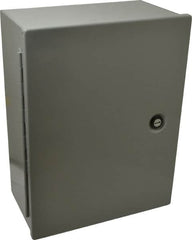 Cooper B-Line - Steel Standard Enclosure Hinge Flat Cover - NEMA 1, 12" Wide x 16" High x 6-5/8" Deep - Exact Tooling