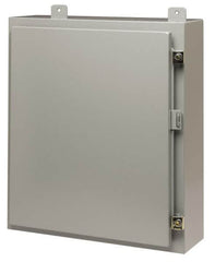 Cooper B-Line - Steel Standard Enclosure Hinge Flat Cover - NEMA 12, 13, 12" Wide x 16" High x 6" Deep, Dirt-tight & Dust-tight - Exact Tooling
