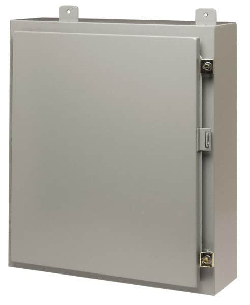 Cooper B-Line - Steel Standard Enclosure Hinge Flat Cover - NEMA 12, 13, 24" Wide x 30" High x 10" Deep - Exact Tooling