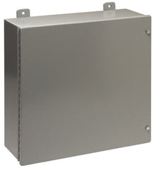 Cooper B-Line - Steel Standard Enclosure Hinge Flat Cover - NEMA 12, 13, 20" Wide x 24" High x 7" Deep, Dirt-tight & Dust-tight - Exact Tooling