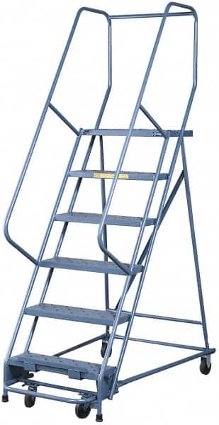Gillis - 10.83' High 300 Lb Capacity 10 Step Rolling Ladder - Exact Tooling