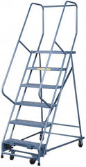 Gillis - 8.33' High 300 Lb Capacity 7 Step Rolling Ladder - Exact Tooling