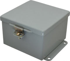Cooper B-Line - Steel Standard Enclosure Hinge Flat Cover - NEMA 12, 13, 6" Wide x 6" High x 4" Deep, Dirt-tight & Dust-tight - Exact Tooling