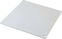 Cooper B-Line - 6-1/4" OAW x 6-1/4" OAH Powder Coat Finish Electrical Enclosure Nonperforated Panel - 8" x 8" Box, 14 Gauge Steel, Use with 884 RHC/884-1/886 RHC/886-1 - Exact Tooling