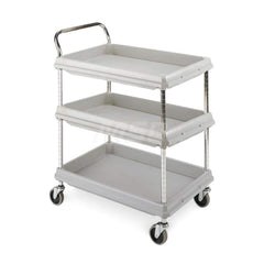 Metro - Carts; Type: Utility ; Load Capacity (Lb.): 400.000 ; Number of Shelves: 3 ; Width (Inch): 27 ; Length (Inch): 39-1/2 ; Height (Inch): 33-1/4 - Exact Tooling