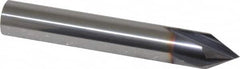 Niagara Cutter - 3/8" Diam 4 Flute Single End Solid Carbide Chamfer Mill - Exact Tooling