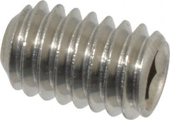 Value Collection - 5/16-18 UNC, 1/2" OAL, Flat Point Set Screw - Grade Austenitic A2 Stainless Steel, 5/32" Key - Exact Tooling
