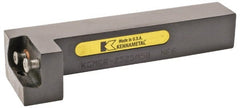 Kennametal - KGME, Right Hand, Indexable Grooving Tool Holder - 25mm Shank Height, 25mm Shank Width, 150.25mm OAL - Exact Tooling