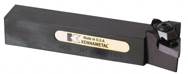 Kennametal - WTIN, Right Hand Cut, 15° Lead Angle, 1" Shank Height x 1" Shank Width, Negative Rake Indexable Turning Toolholder - 6" OAL, TN..43. Insert Compatibility, Series Wedgelock - Exact Tooling