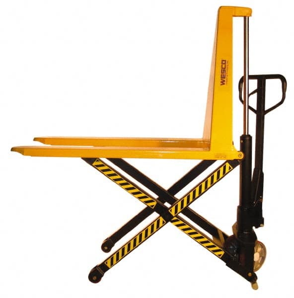 Wesco Industrial Products - 3,000 Lb Capacity Skid Lifter Scissor Lift - 3-1/2" Lift Height, 43" Platform Length x 20" Platform Width - Exact Tooling