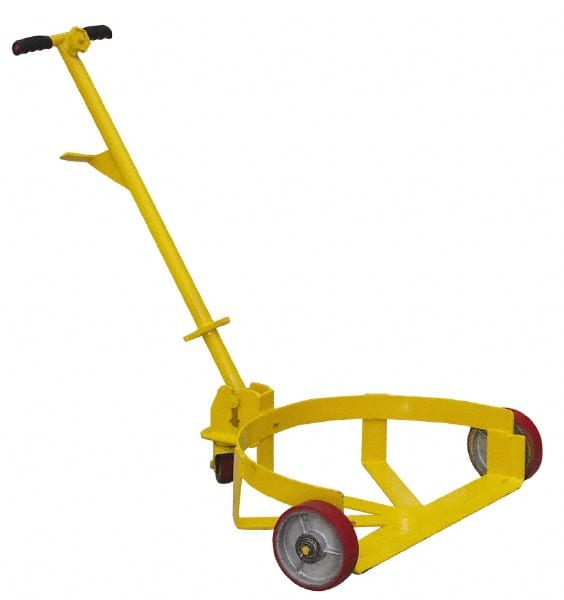 Vestil - 1,200 Lb Load Capacity, 30 & 55 Gal Drum Dolly - 28-1/8" Wide x 1/2" High, 3 Wheels - Exact Tooling