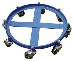 Vestil - 2,000 Lb Load Capacity, 55 Gal Drum Dolly - 4" High, 8 Wheels - Exact Tooling